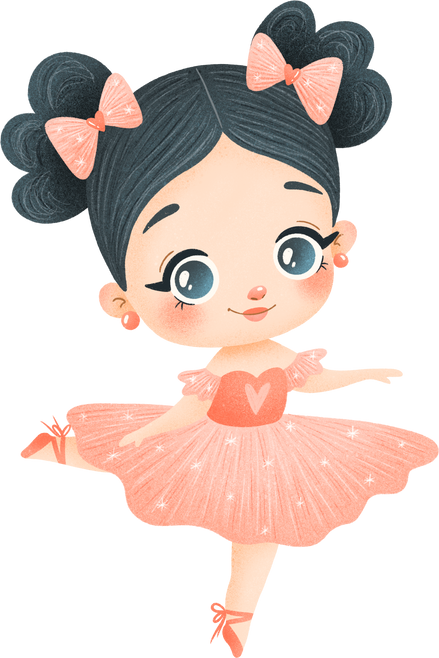 Cute Cartoon Little Ballerina